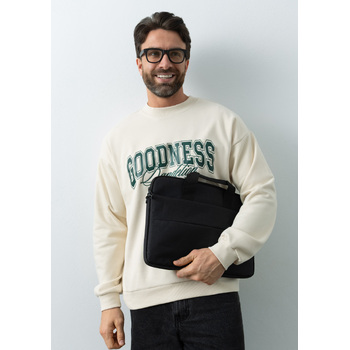Свитшот унисекс STAN футер без начёса, 350, 96, Молочный,  (11)  (44/XS)