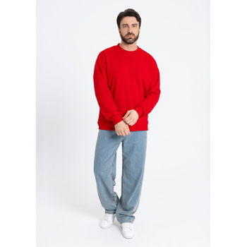 Свитшот унисекс STAN футер без начёса, 350, 96, Красный,  (14)  (52/XL)