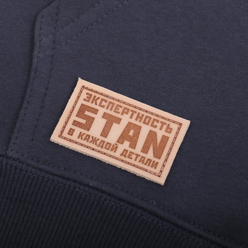 Толстовка унисекс оверсайз на молнии с капюшоном сэндвич 320, 100, Чёрный,  (20)  (46/S)