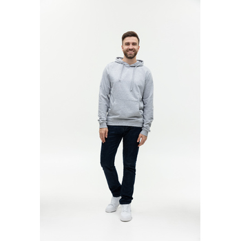 Худи унисекс STAN футер без начёса 260, 23, Серый меланж,  (50/60)  (56/XXXL)
