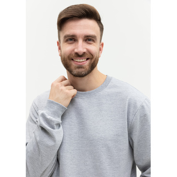 Свитшот унисекс STAN футер без начёса, 260, 63, Серый меланж,  (50/60)  (52/XL)