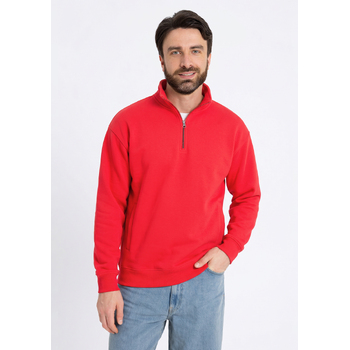 Толстовка STAN оверсайз на молнии, футер без начёса, 340, 102, Красный,  (14)  (44/XS)