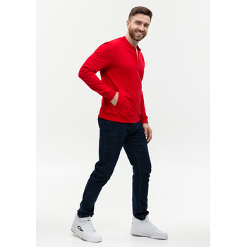 Толстовка унисекс STAN на молнии футер без начёса 245, 65N, Красный,  (14)  (52/XXL)
