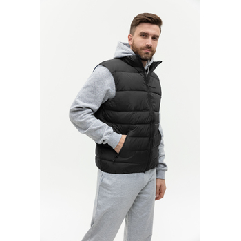 Жилет мужской STAN утепленный таффета 210T,65, 82, Чёрный,  (20)  (50/L)