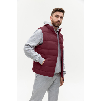 Жилет мужской STAN утепленный таффета 210T,65, 82, Бордовый,  (66)  (54/XXL)