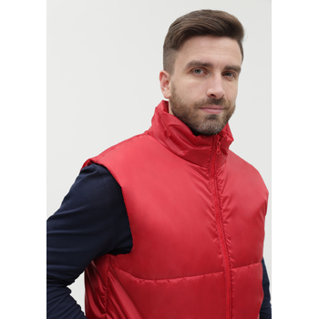 Жилет унисекс STAN утепленный таффета 210T,200, 84, Красный,  (14)  (44/XS)