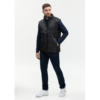 Жилет унисекс STAN утепленный таффета 210T,200, 84, Чёрный,  (20)  (54/XXL)