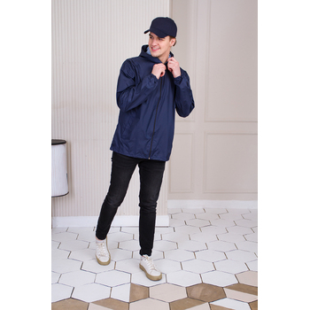 Ветровка унисекс STAN дюспо 210T, 85, 59, Тёмно-синий,  (46)  (58/4XL)