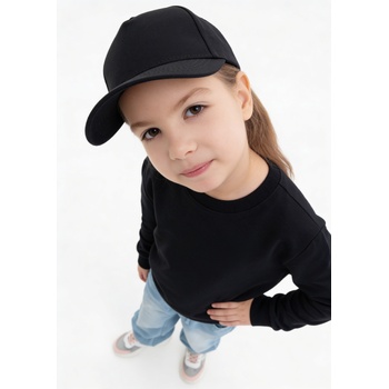 Бейсболка детская STAN 5 клиньев хлопок 150, 10J, Чёрный,  (20)  (52-54/ONE SIZE)