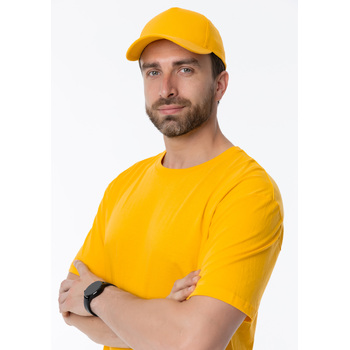 Бейсболка STAN 5 клиньев хлопок 150, 10L, Жёлтый,  (12/1)  (56-58/ONE SIZE)