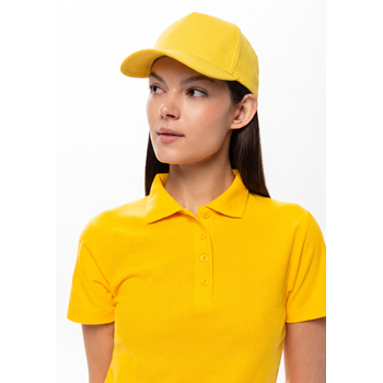 Бейсболка STAN 5 клиньев полиэстер 150, 10P, Жёлтый,  (12/1)  (56-58/ONE SIZE)