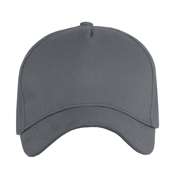 Бейсболка STAN 5 клиньев хлопок, 260, 112, Тёмно-серый,  (100/1)  (56-58/ONE SIZE)
