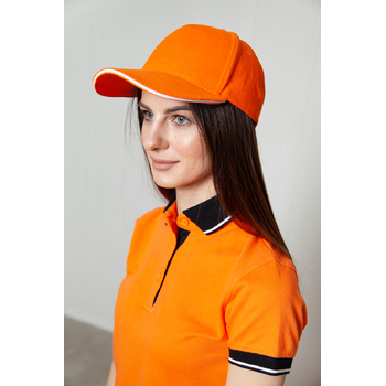 Бейсболка с кантом STAN 5 клиньев хлопок 280, 11K, Оранжевый,  (28/1)  (56-58/ONE SIZE)