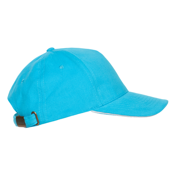 Бейсболка с кантом STAN 5 клиньев хлопок 280, 11K, Бирюзовый,  (32)  (56-58/ONE SIZE)