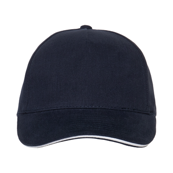 Бейсболка с кантом STAN 5 клиньев хлопок 280, 11K, Тёмно-синий,  (46)  (56-58/ONE SIZE)