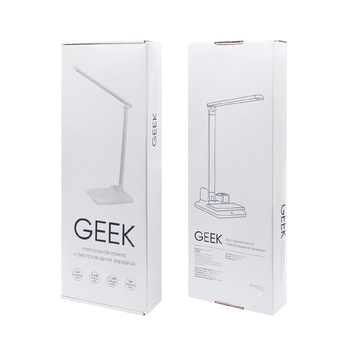 Настольная лампа Geek с беспроводной зарядкой (белый)