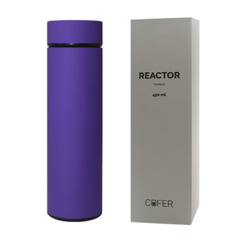 Термос Reactor софт-тач с датчиком температуры (фиолетовый)