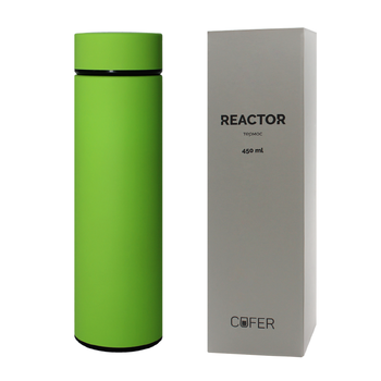 Термос Reactor софт-тач с датчиком температуры (салатовый)
