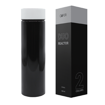 Термос Reactor duo black с датчиком температуры (черный с белым)