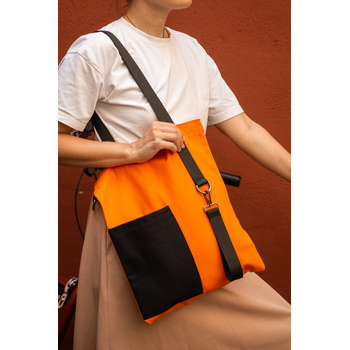 Шоппер Superbag Color (оранжевый с чёрным)