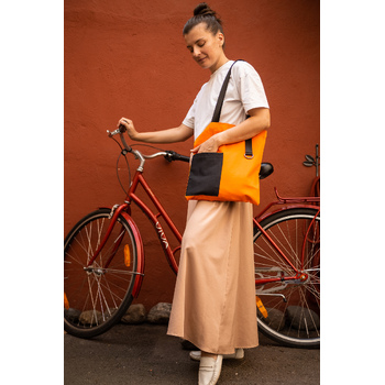 Шоппер Superbag Color (оранжевый с чёрным)