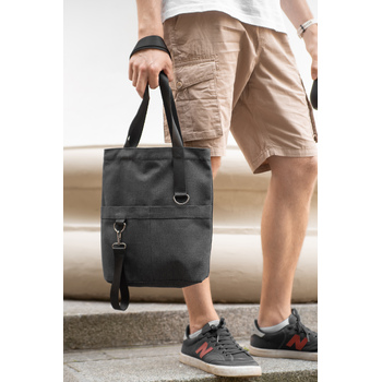 Шоппер Superbag ZIP, с двумя карманами и молнией (черный)