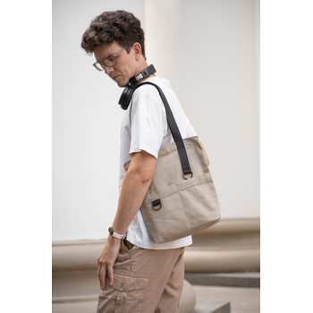 Шоппер Superbag ZIP, с двумя карманами и молнией (песочный)