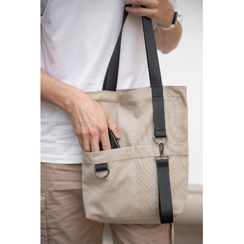 Шоппер Superbag ZIP, с двумя карманами и молнией (песочный)