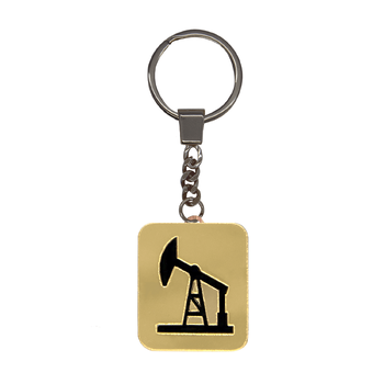Брелок-обвес Нефтяная вышка (золотой с черным)