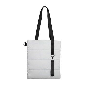 Шоппер Superbag Bubble, стёганый, без застёжки (белый с черным)
