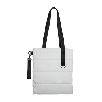 Шоппер Superbag Bubble, стёганый, без застёжки (белый с черным)