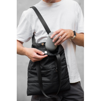 Шоппер Superbag Bubble, стёганый, с магнитной кнопкой (черный)
