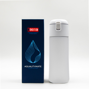Бутылка для воды AqualityMate, 750мл (белый)