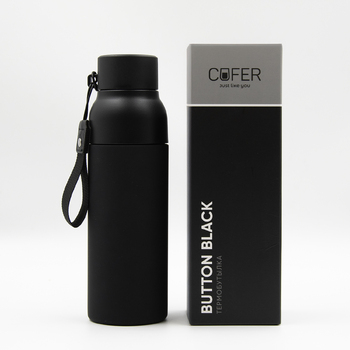Термобутылка Button Black (черный)
