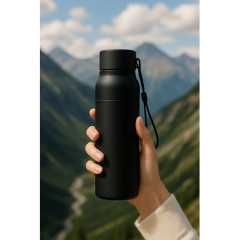 Термобутылка Button Black (черный)
