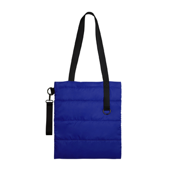 Шоппер Superbag Bubble New, стёганый, со скрытой магнитной кнопкой (синий с чёрным)