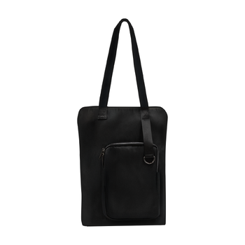Шоппер Superbag Pocket, с внутренним креплением (карабин) и чехлом для мелочей (черный)