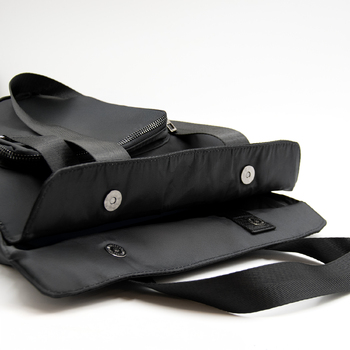 Шоппер Superbag Pocket, с внутренним креплением (карабин) и чехлом для мелочей (черный)