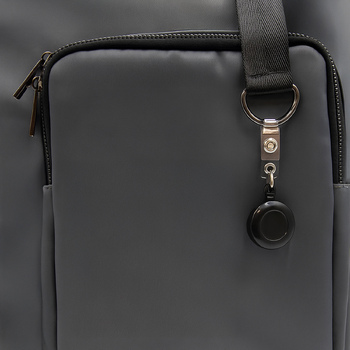 Шоппер Superbag Pocket, с внутренним креплением (карабин) и чехлом для мелочей (серый с черным)