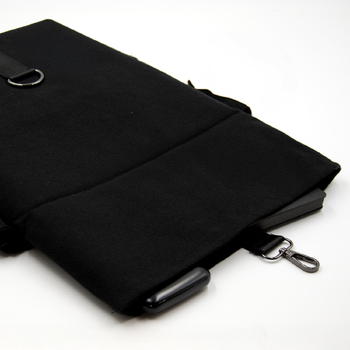 Шоппер Superbag Companion, с тремя отделениями, боковым креплением (карабин) и карманом (черный)