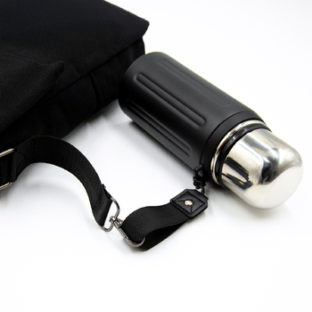 Шоппер Superbag Companion, с тремя отделениями, боковым креплением (карабин) и карманом (черный)