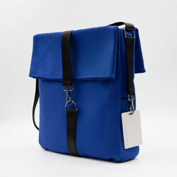 Шоппер Superbag Companion, с тремя отделениями, боковым креплением (карабин) и карманом (синий с черным)
