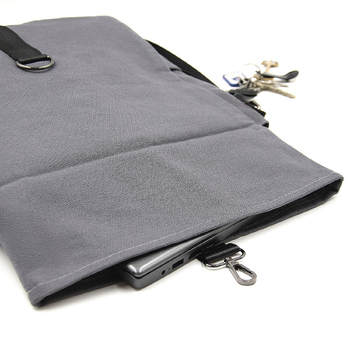 Шоппер Superbag Companion, с тремя отделениями, боковым креплением (карабин) и карманом (серый с черным)