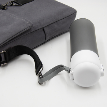 Шоппер Superbag Companion, с тремя отделениями, боковым креплением (карабин) и карманом (серый с черным)