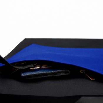 Шоппер Superbag Big Pocket, с карманом на молнии (черный с синим)
