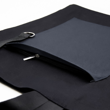 Шоппер Superbag Big Pocket, с карманом на молнии (черный с темно-серым)