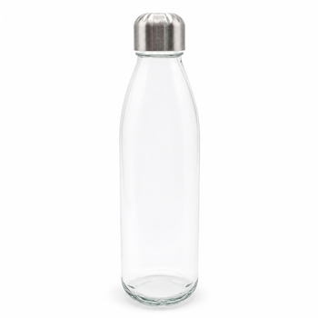 Бутылка стеклянная с манжетой и держателем Glassy, синяя