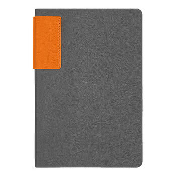 Ежедневник Flexy Star Sivilia Grey Edition Color А5, серо-оранжевый, недатированный в гибкой обложке