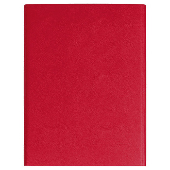 Ежедневник Alfa Bird Petrus A5, красный, недатированный, в твердой обложке с металлическим элементом