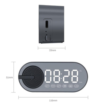 Колонка беспроводная MyTone Sound Clock c часами, белая